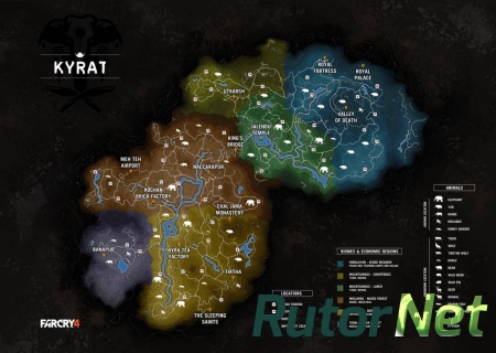 Полная карта Кирата в Far Cry 4