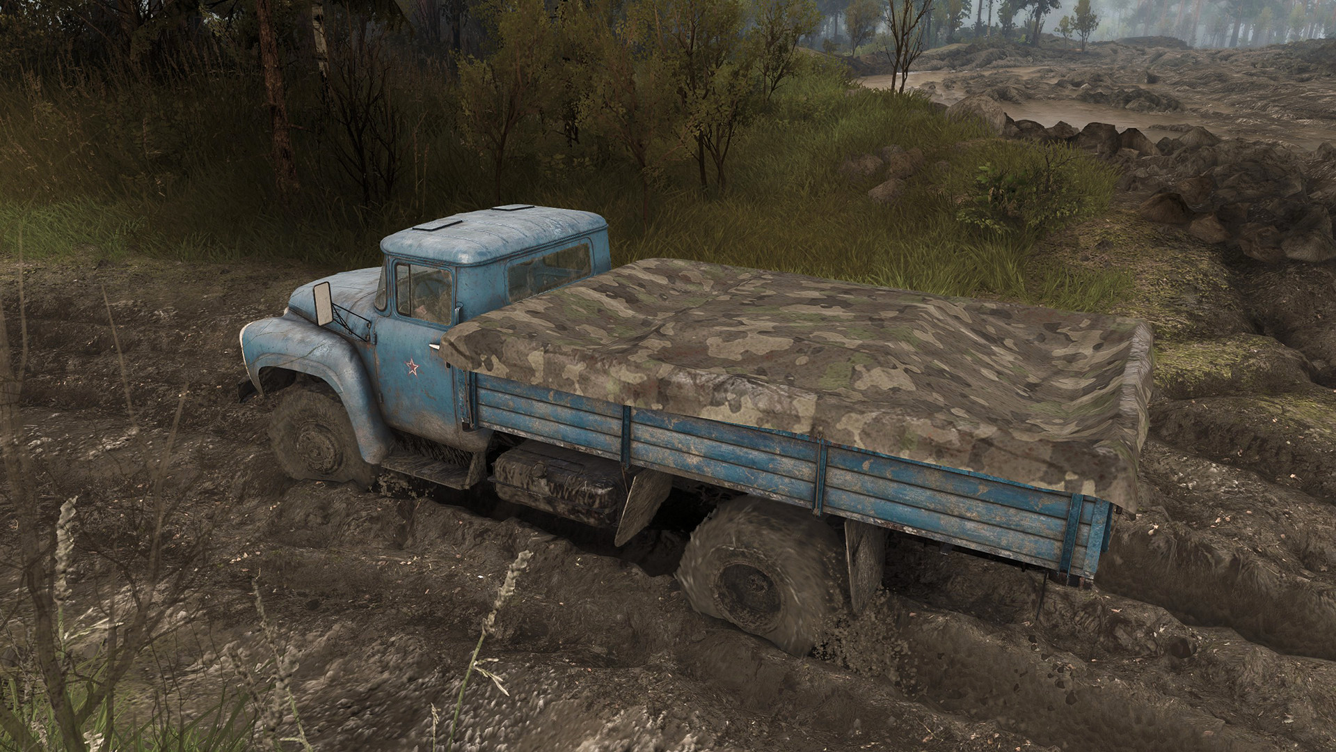 Скачать игру Spintires v 1.5.1 + DLCs (2014) PC | Repack от xatab через  торрент на rutor